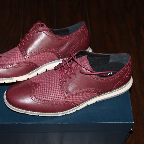 Stylish Burgundy Leather Oxfords - Cole Haan main image 13